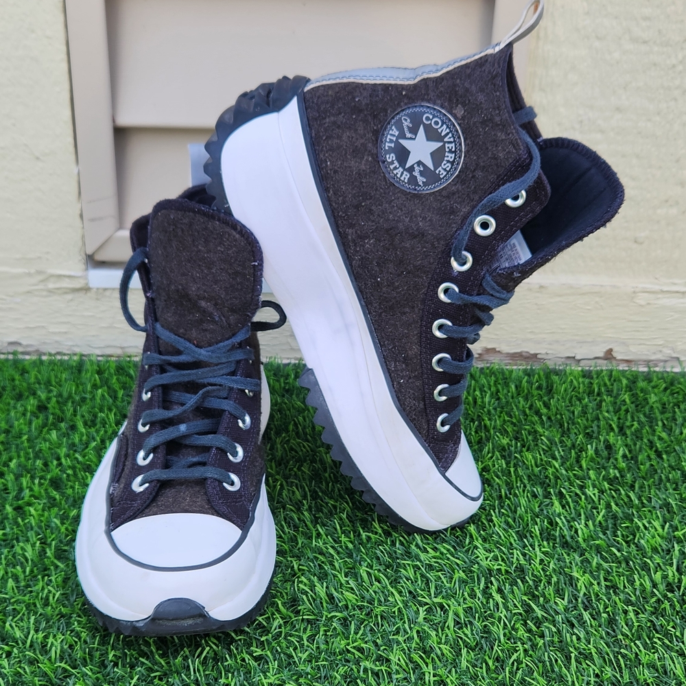 Converse High-Top Sneakers in Black and White